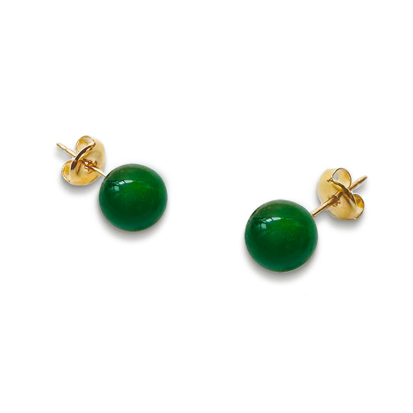 Jade Ball Studs