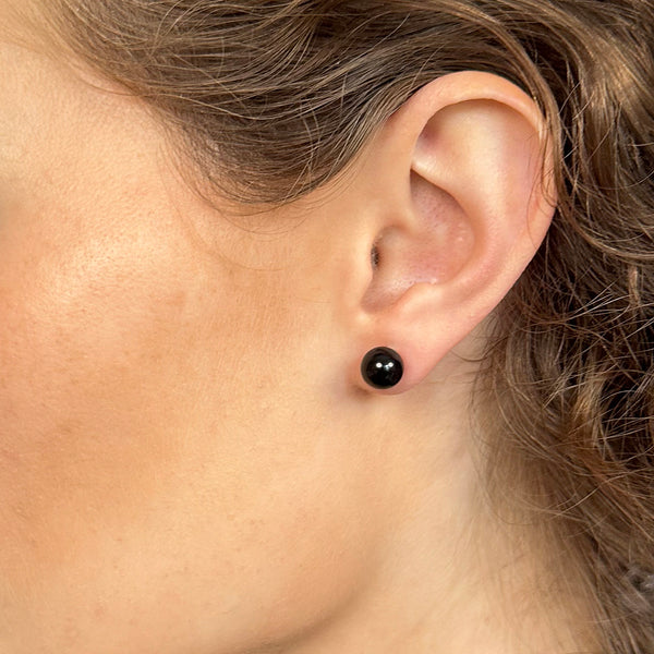 Black Onyx Ball Studs