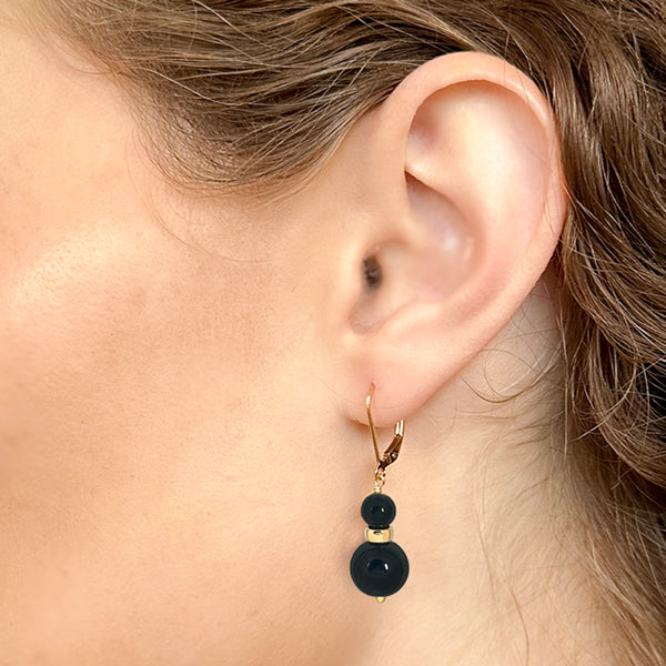 Black Onyx Balance Earrings