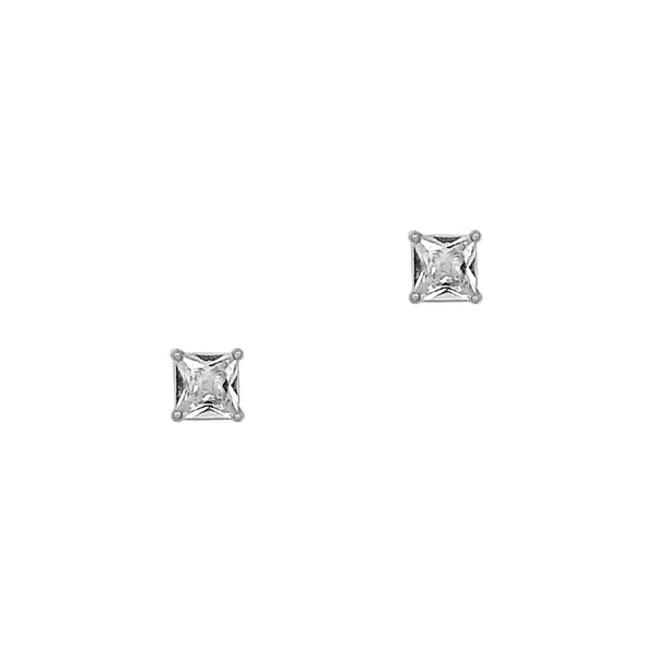 Princess Cut Stud Earrings