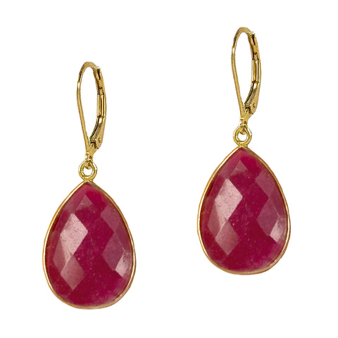 Heart of Ruby Earrings