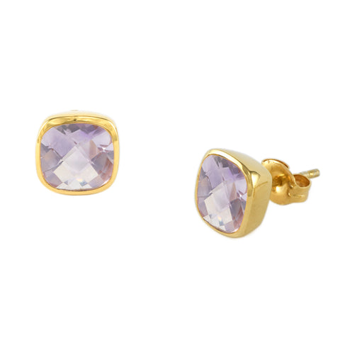 Pink Amethyst Influence Studs