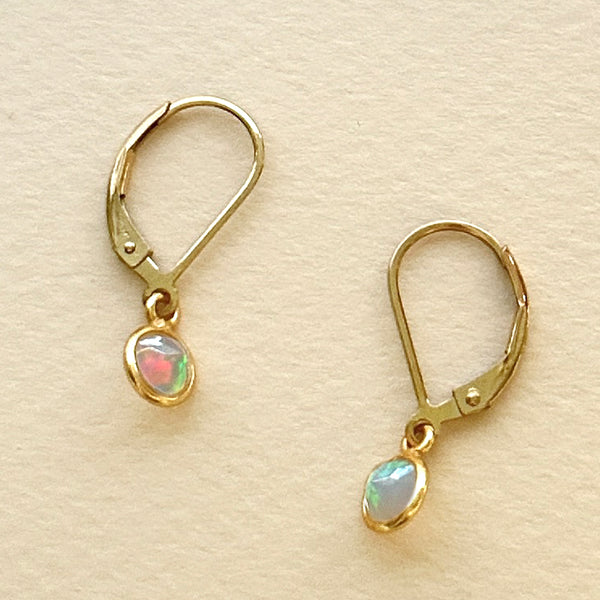 Ethiopian Opal Droplet Earrings