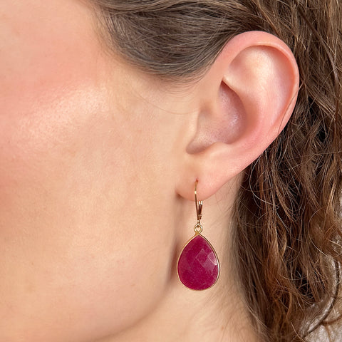 Heart of Ruby Earrings