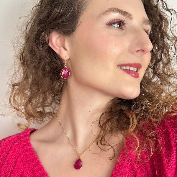 Heart of Ruby Earrings