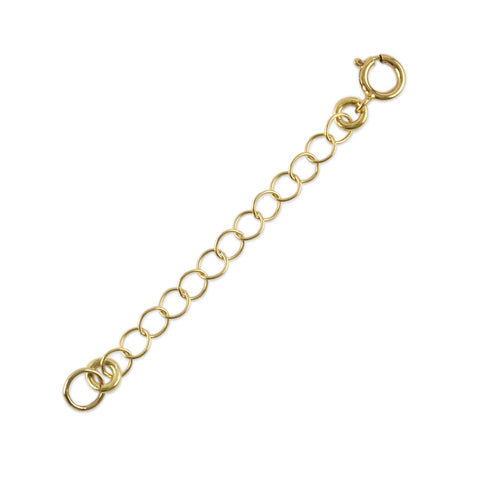 JewelrySupply Gold Filled Chain Extender with 4mm Stardust Bead (1-Pc)